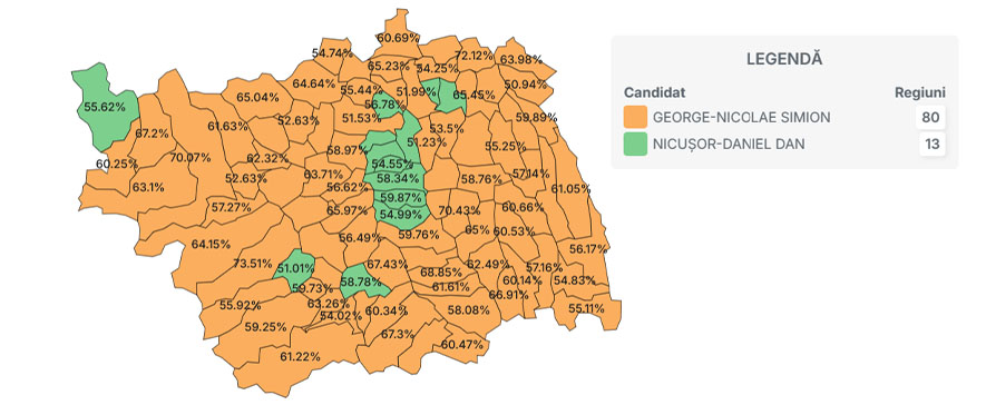 Târgu-Ocna, singurul oraș din județul Bacău unde a câștigat alegerile Nicușor Dan. Rezultatele finale pe orașe.